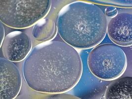 Colourful oil ink bubbles and drops. Abstract template mixed texture background. Wallpaper pattern. photo