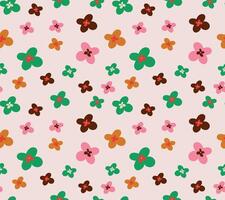 A pattern with flowers on pink background vector