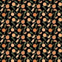 A pattern with oranges and apples on it vector
