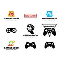 Game controller logo design set vector