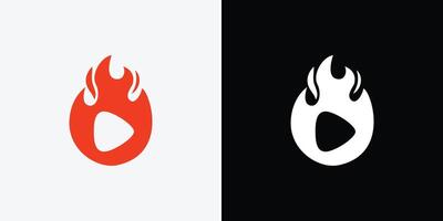 Two different logos for a fire and a circle vector