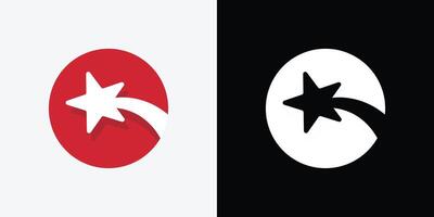 Two different logos with a star and a star vector