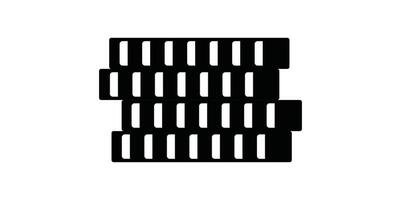 A black and white image of a stack of bricks vector