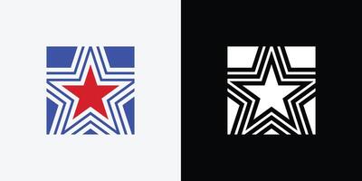 Two different logos for a star and a star vector