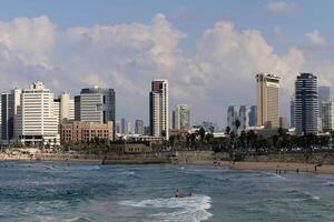 Tel Aviv Israel 10 18 2024. Tel Aviv is a city on the Mediterranean Sea. photo