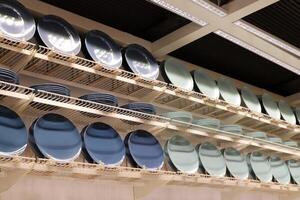 New dishes are sold in a hardware store in Israel. photo