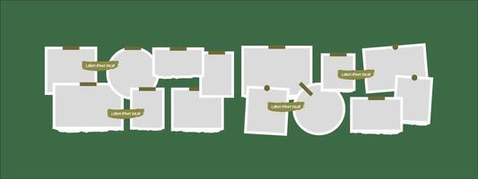 photo frames set with text space vector