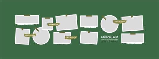comics page grid layout abstract photo frames and digital photo wall template vector