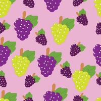 seamless grape pattern vector