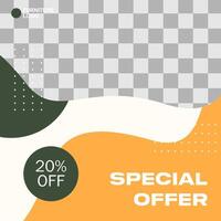 A colorful poster with a green and white design vector