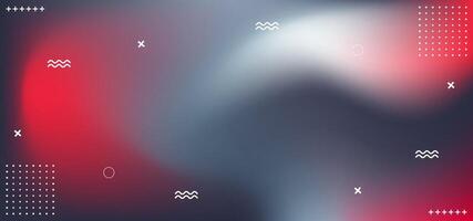 Abstract red, white and blue gradient background with geometric shapes. vector