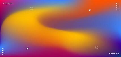 Abstract vibrant gradient background in warm colors. Ideal for websites, banners, and digital art. vector