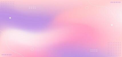 Blurry abstract gradient background in pastel pink and purple. Modern and trendy design. vector