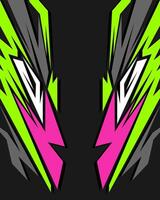 Sporty racing speed jagged shape zigzag line symmetry background jersey motif texture geometric pattern vector