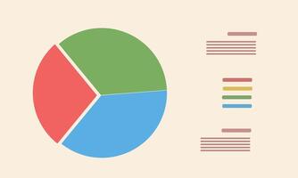 Pie chart template design tool vector