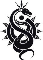 Magic snake Mystical symbol vector