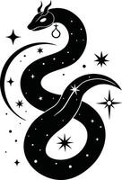 Celestial snake emblem vector
