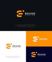 Letter E modern logo design vector