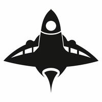 Spaceship silhouette illustration vector