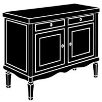 Sideboard silhouette illustration vector