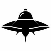 Spaceship silhouette illustration vector