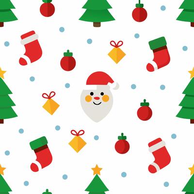 Christmas Seamless Pattern Design Illustration