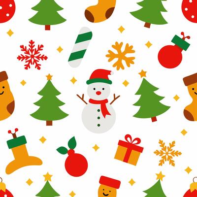 Christmas seamless pattern illustration
