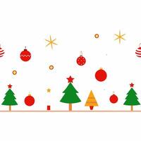 Christmas horizontal seamless ornament illustration vector