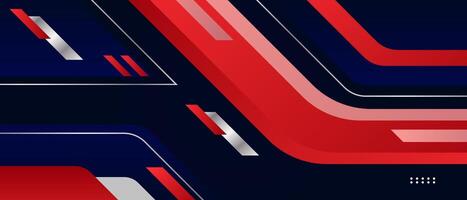 red and blue abstract design with bold lines and geometric shapes against a dark background, showcasing modern digital art vector