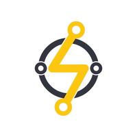Lightning Template Icon vector
