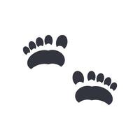 Human Footprint Tiptoe Step Logo Template Icon vector