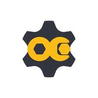 Wrench Logo Template Icon vector