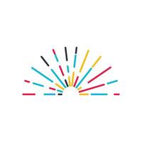 Firework Logo Template Icon vector