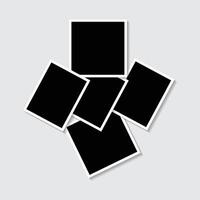 collage of picture frames with a flat style vector