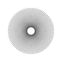 Sun star rays, burst. Spokes with radiating stripes grid. Radial circle radiation lines. Circulars lines beams. Minimalist graphic. Abstract illusion geometric pattern isolated on a white background. vector
