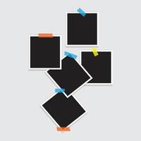 collage of picture frames with a flat layout vector