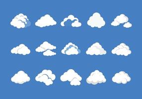 Cloud Abstract White Cloudy Set - Illustration vector