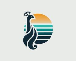 A logo for a company that is called peacock vector