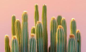 Prickly pear cactus with heart shaped pads thriving in a sunny garden setting photo