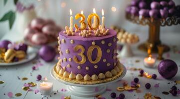 Chocolate Cake Decorated With Pink Roses and Confetti photo