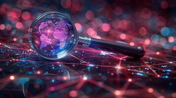 Magnifying Glass on Table photo