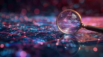 Magnifying Glass on Table photo