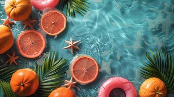 Floating Fruit on Water photo