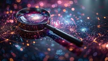 Magnifying Glass on Table photo