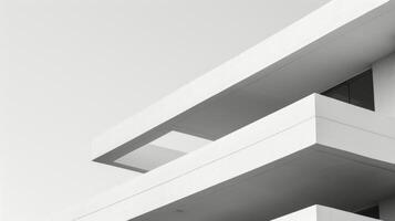 Minimalist Interior Design With White Walls and Sunlight photo