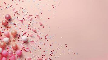 Pink Confetti Background photo