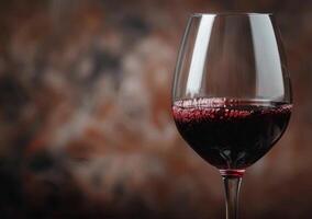 Red Wine Pouring Into Glass photo