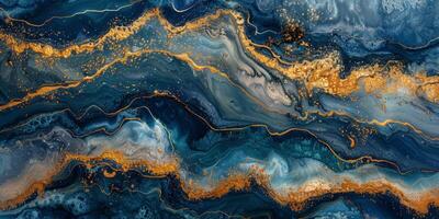 Golden abstract art with flowing patterns and textures highlighted by warm hues photo