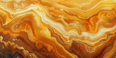 Golden abstract art with flowing patterns and textures highlighted by warm hues photo