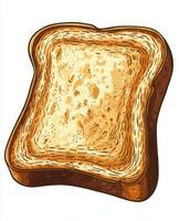 Toasted slice of bread with golden brown crust on a neutral background ready for toppings photo